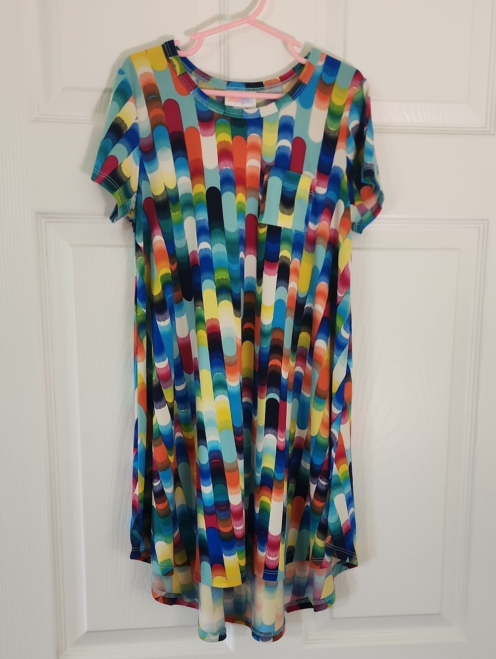 Girls' Multicolor LuLaRoe Hi-Low Dress, Size 8